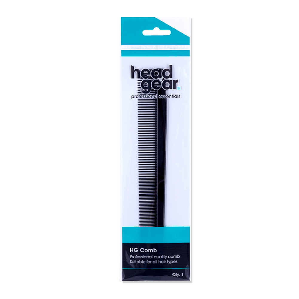 Head Gear No.6 Large Military Comb - Black - Allure Hair Supplies