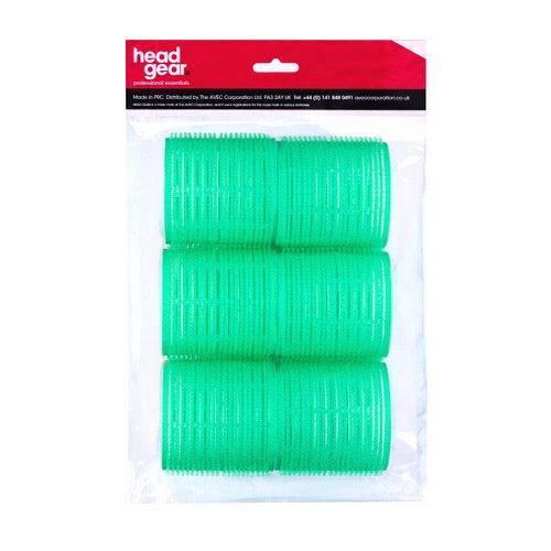 Head Gear Velcro Roller Green 61mm - 6 pack - Allure Hair Supplies