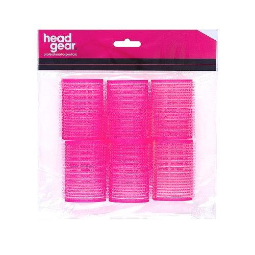 Head Gear Velcro Roller Pink 43mm - 6 pack - Allure Hair Supplies