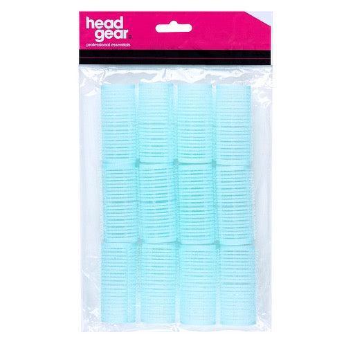 Head Gear Velcro Roller Light Blue 28mm - 12 pack - Allure Hair Supplies