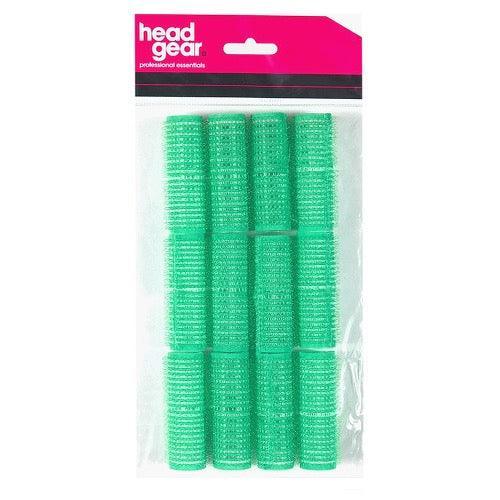 Head Gear Velcro Roller Green 21mm - 12 pack - Allure Hair Supplies