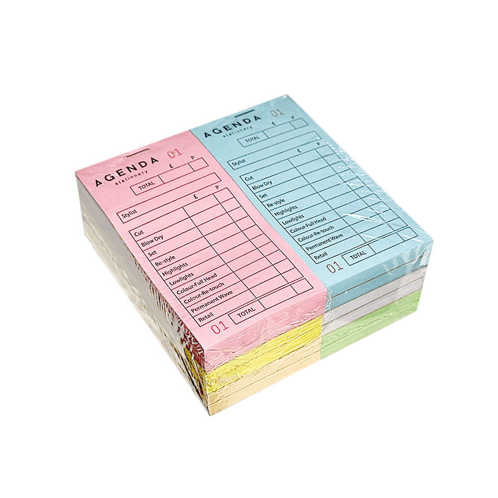 Numbered/ Assorted Check Pads - 12pk x 100 sheets - Allure Hair Supplies