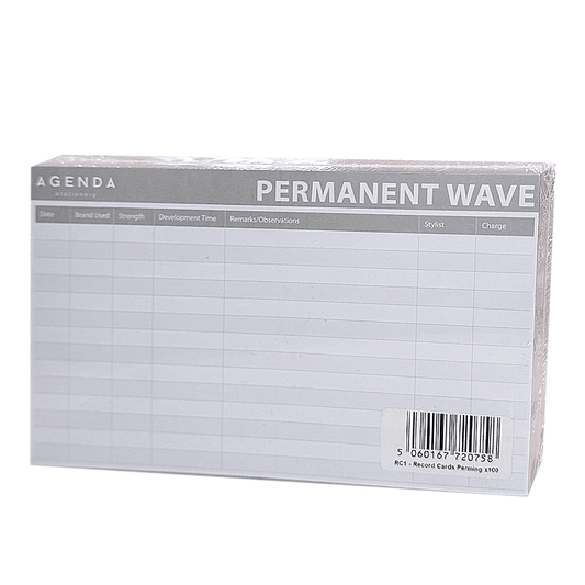 Agenda Perming Record Cards RC1 - 100pc - Allure Hair Supplies