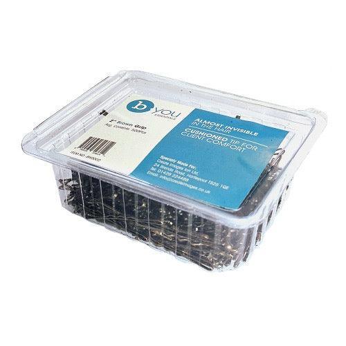 BYou 2" Brown Hair Grips - 500pcs - Allure Hair Supplies