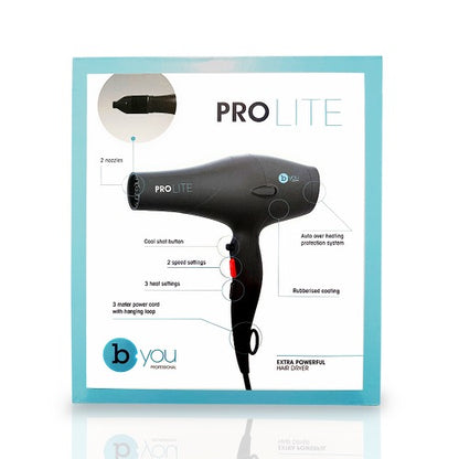 BYou Professional Pro Lite Hair Dryer – Black