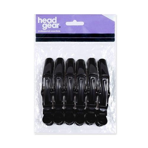 Head Gear Krock Hair Clips 6 pc – Black - Allure Hair Supplies