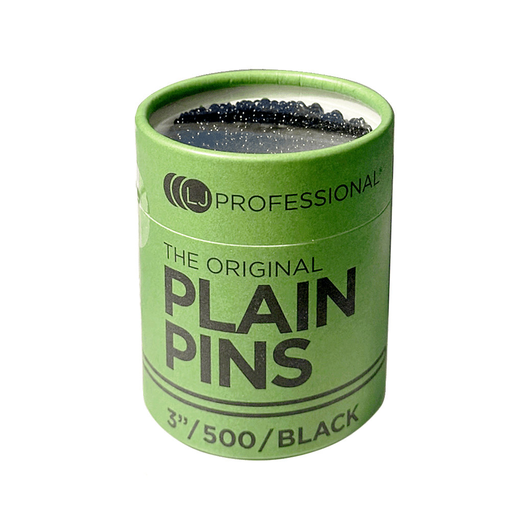 The Original Black Plain Pins 3" - 500pcs - Allure Hair Supplies