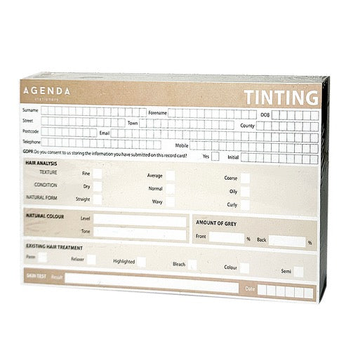 Agenda Client Record Cards Tinting - 100pc