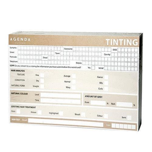 Agenda Client Record Cards Tinting - 100pc - Allure Hair Supplies