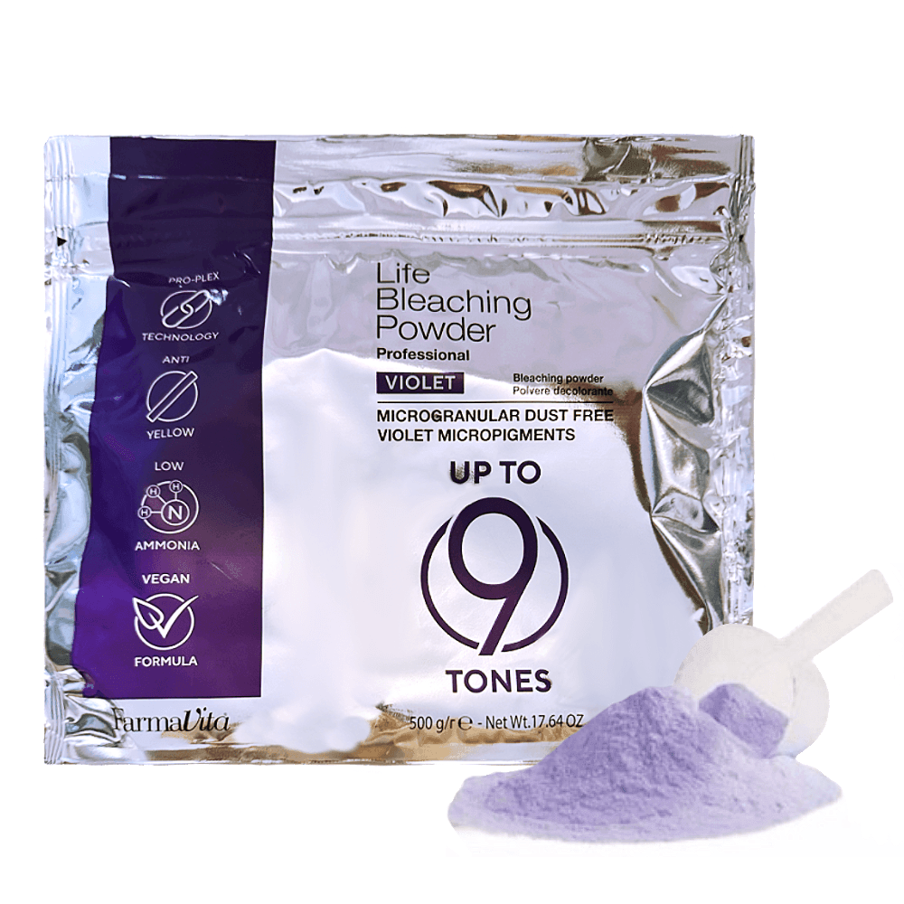 Life Color Plus Professional Bleach Violet Powder 500g - Allure Hair Supplies