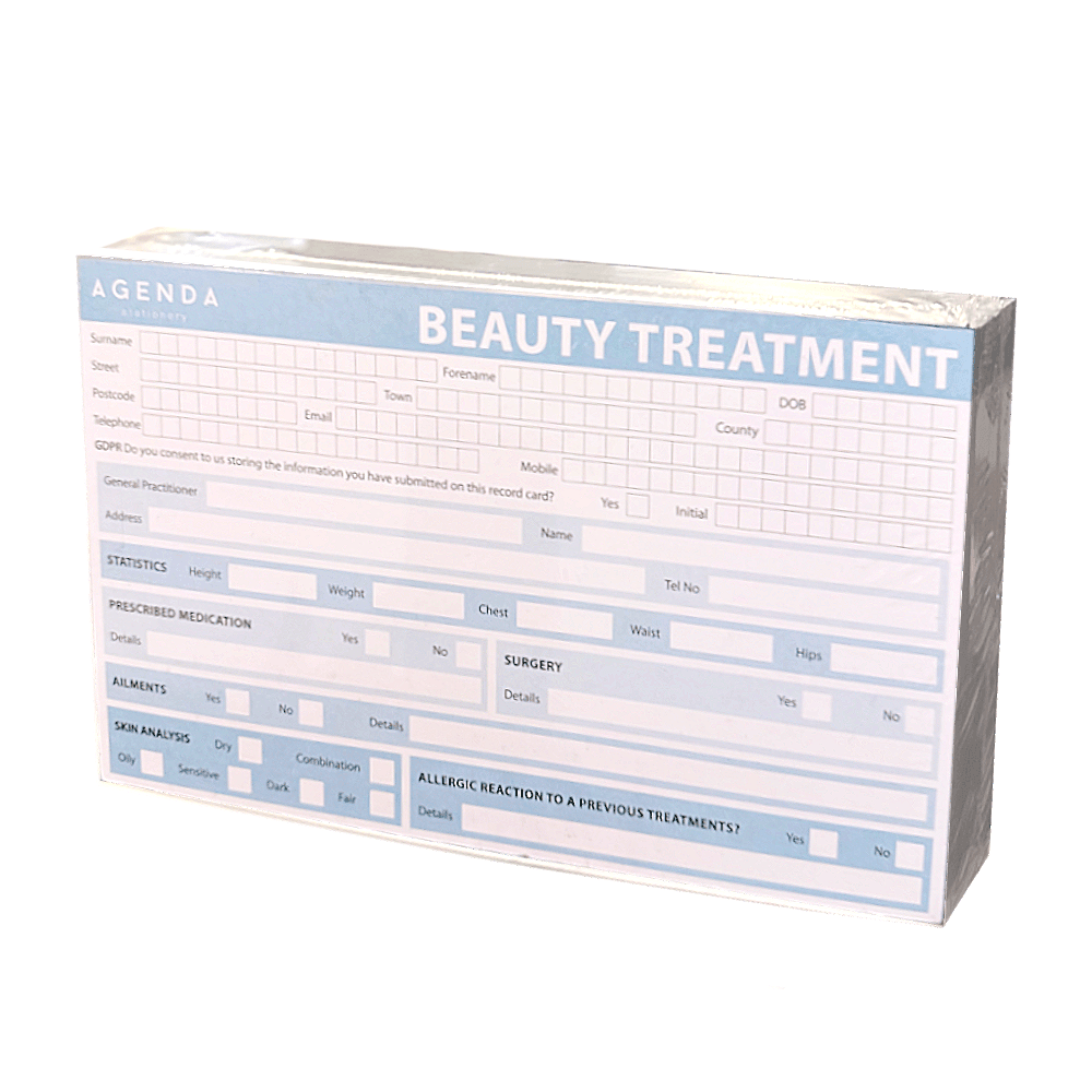Agenda Beauty Record Cards RC4 - 100pc - Allure Hair Supplies