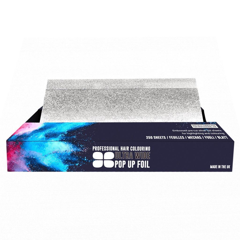 Embossed Silver Ultra Wide Hair Foil Pop Up Sheets 270mm X 300mm X 250 Sheets - Allure Hair Supplies