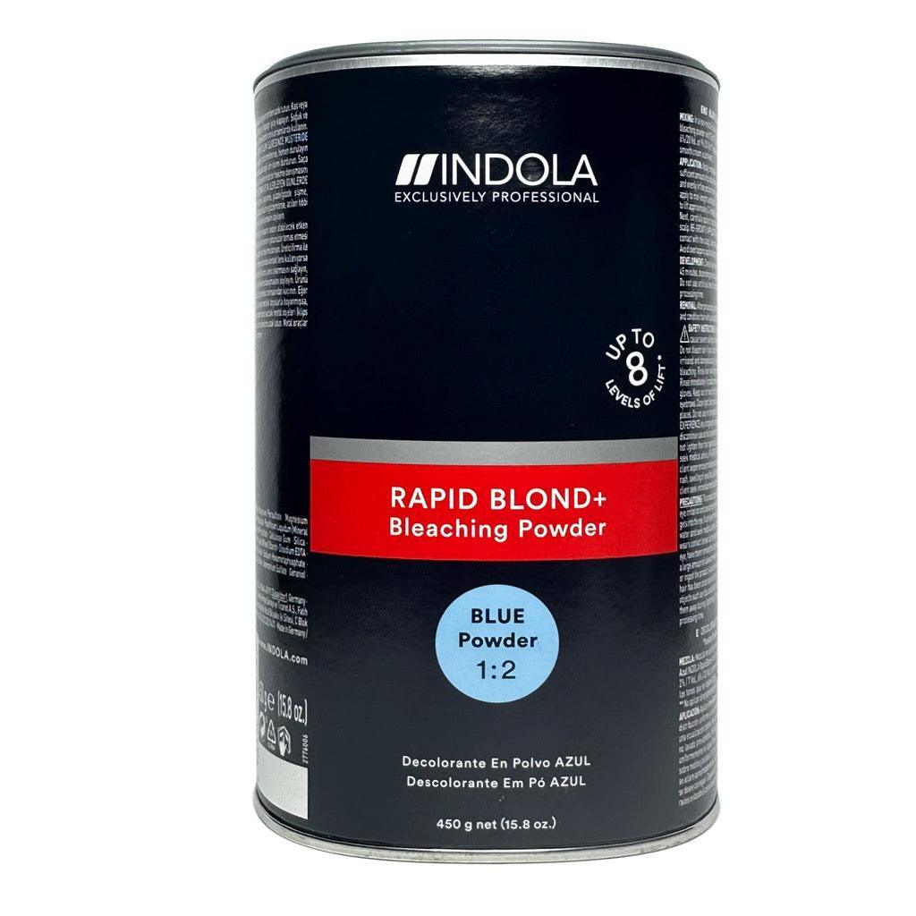 Indola Rapid Blond+ Blue Bleaching Powder – 450g - Allure Hair Supplies