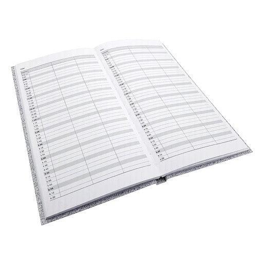 Appointment Book 3 Column Stone Grey – Small - Allure Hair Supplies