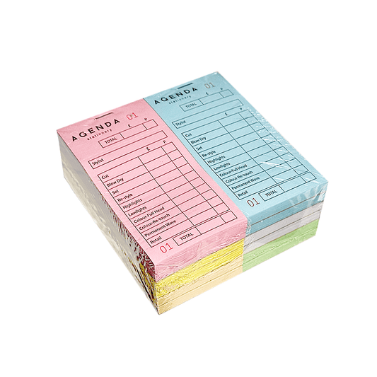 Numbered/ Assorted Check Pads - 12pk x 100 sheets - Allure Hair Supplies 