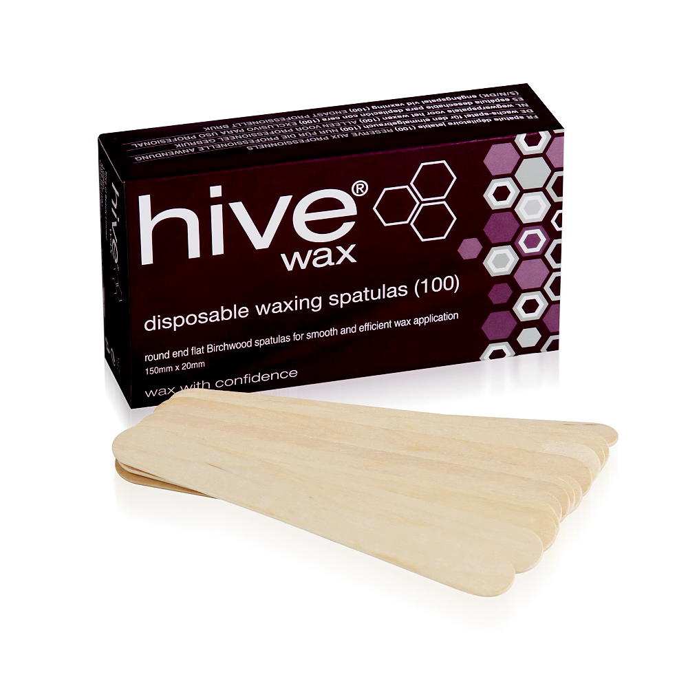 Hive Disposable Wooden Waxing Spatulas - 100pc