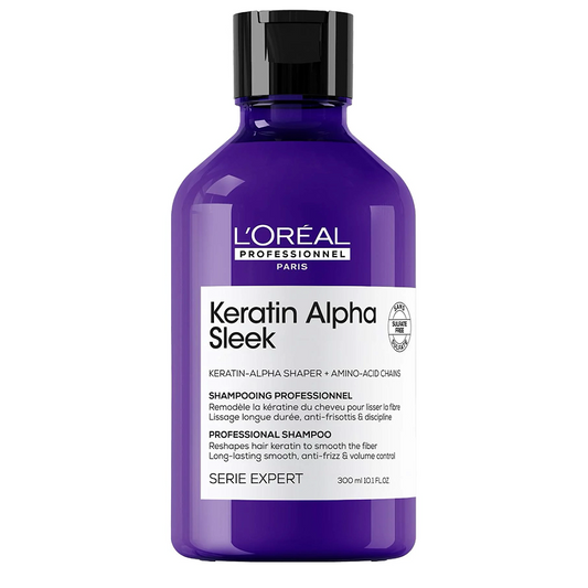 Keratin Alpha Sleek Professional Shampoo 300ml – Sulfate-Free Anti-Frizz Hair Care