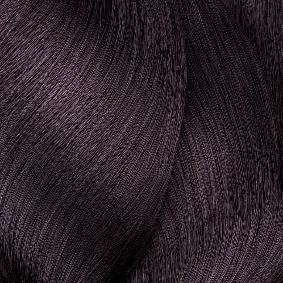 Close-up of dark purple hair strands