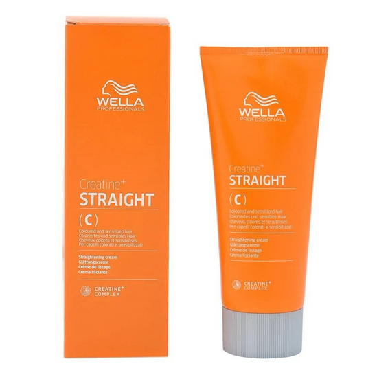 Wella Creatine+ Straight hair care product packaging on a white background