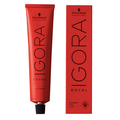 Schwarzkopf IGORA Royal hair color tube and packaging on a white background